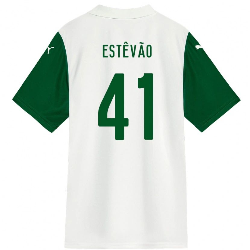 Danxen Hombre Camiseta Estêvão #41 Verde Blanco 2ª Equipación 2025/26 La Camisa México