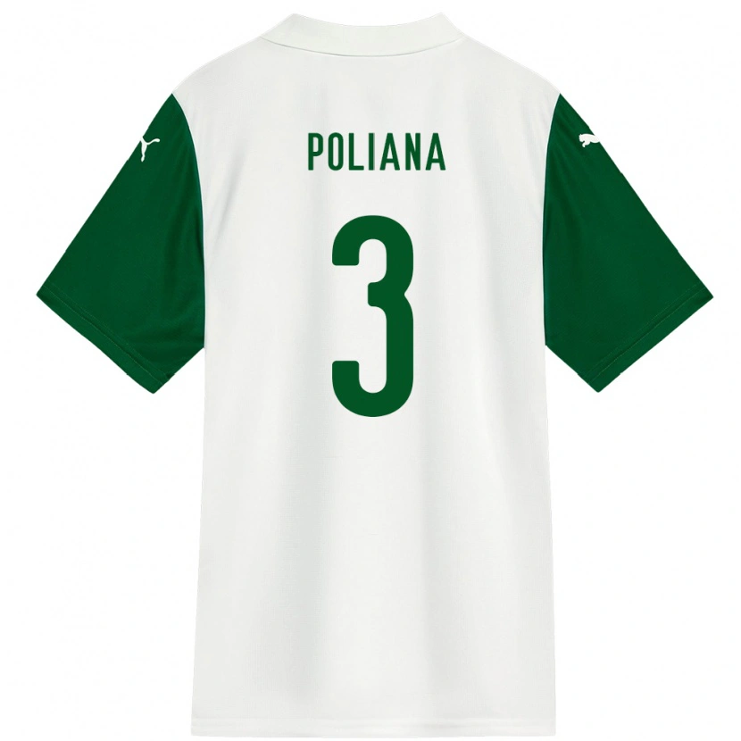 Danxen Hombre Camiseta Poliana #3 Verde Blanco 2ª Equipación 2025/26 La Camisa México