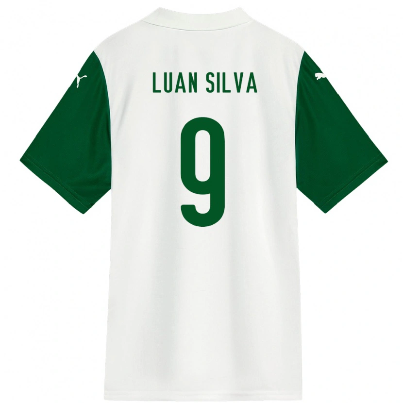 Danxen Hombre Camiseta Luan Silva #9 Verde Blanco 2ª Equipación 2025/26 La Camisa México
