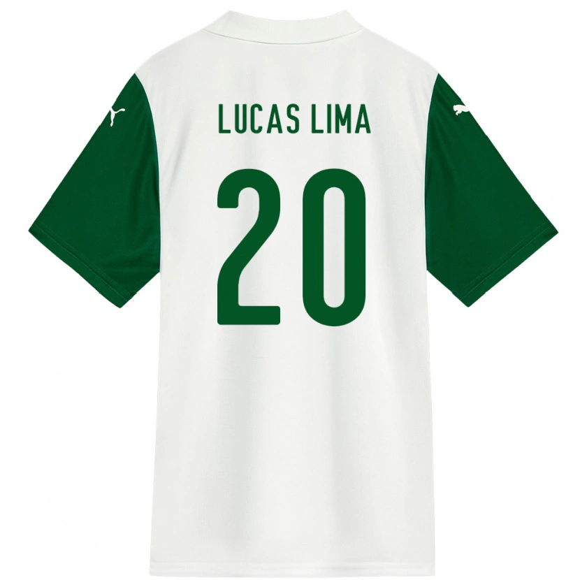 Danxen Hombre Camiseta Lucas Lima #20 Verde Blanco 2ª Equipación 2025/26 La Camisa México