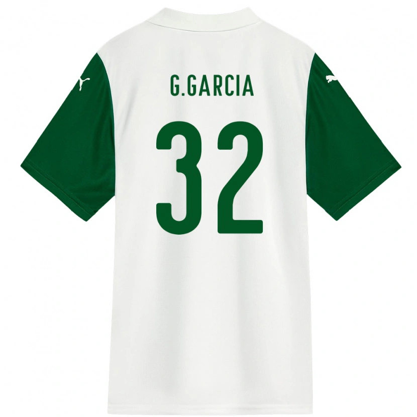 Danxen Hombre Camiseta Gustavo Garcia #32 Verde Blanco 2ª Equipación 2025/26 La Camisa México