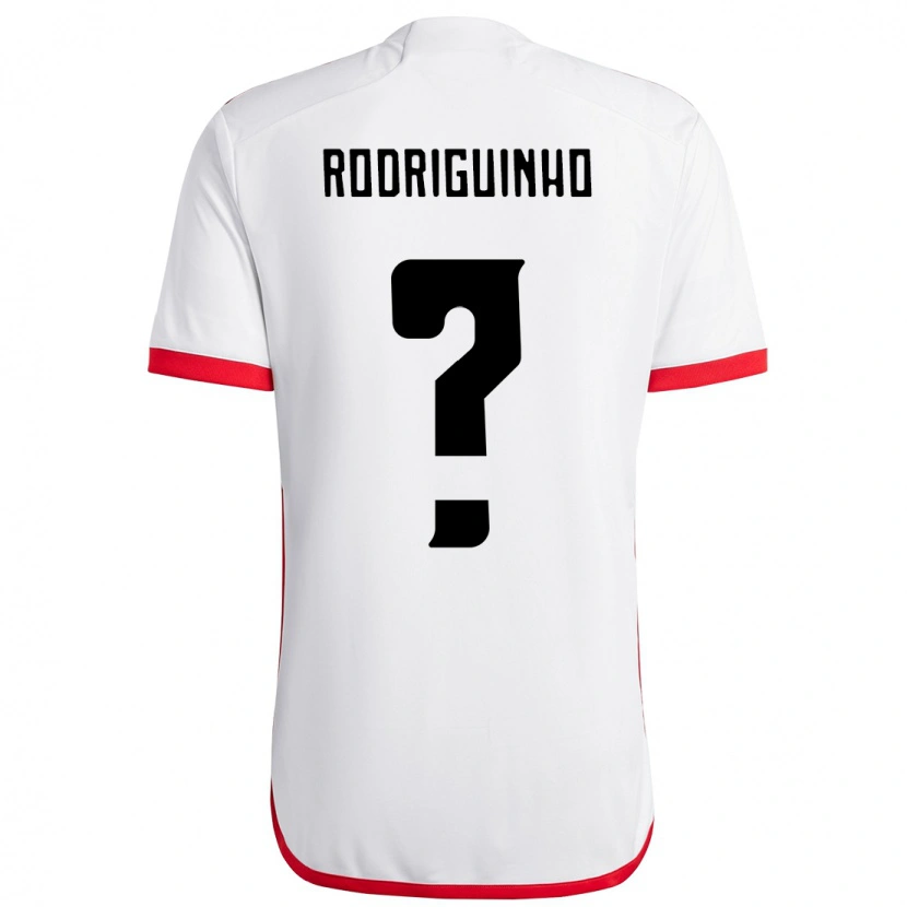 Danxen Hombre Camiseta Rodriguinho #0 Blanco Rojo 2ª Equipación 2025/26 La Camisa México