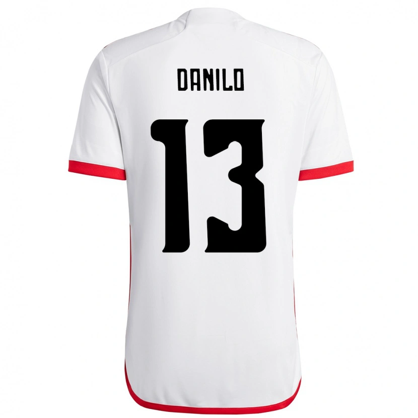 Danxen Hombre Camiseta Danilo #13 Rojo Negro 2ª Equipación 2025/26 La Camisa México