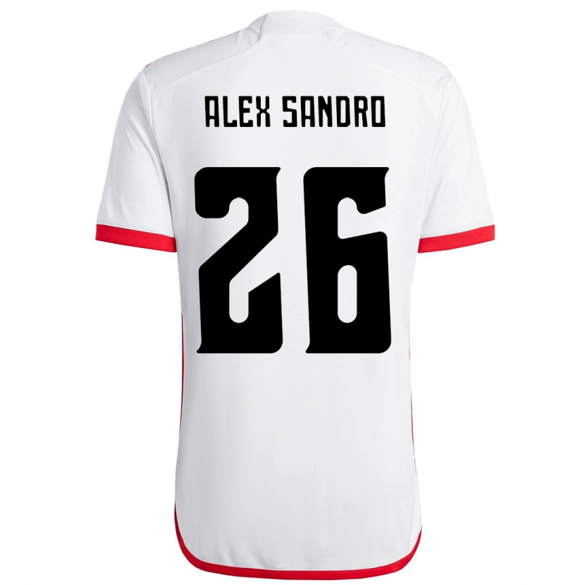 Danxen Hombre Camiseta Alex Sandro #26 Rojo Negro 2ª Equipación 2025/26 La Camisa México