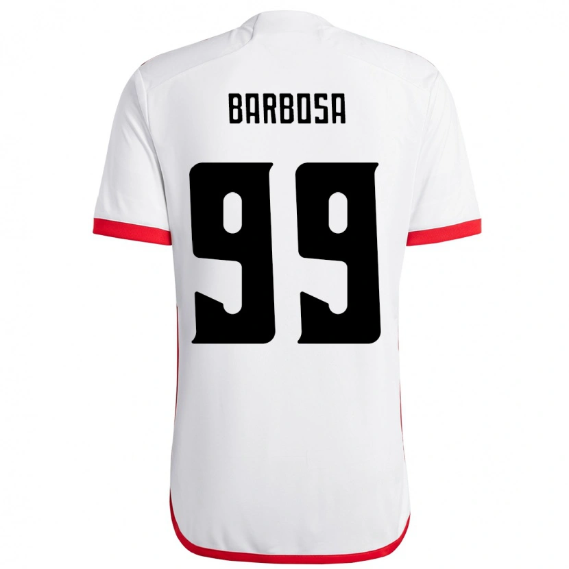 Danxen Hombre Camiseta Gabriel Barbosa #99 Rojo Negro 2ª Equipación 2025/26 La Camisa México