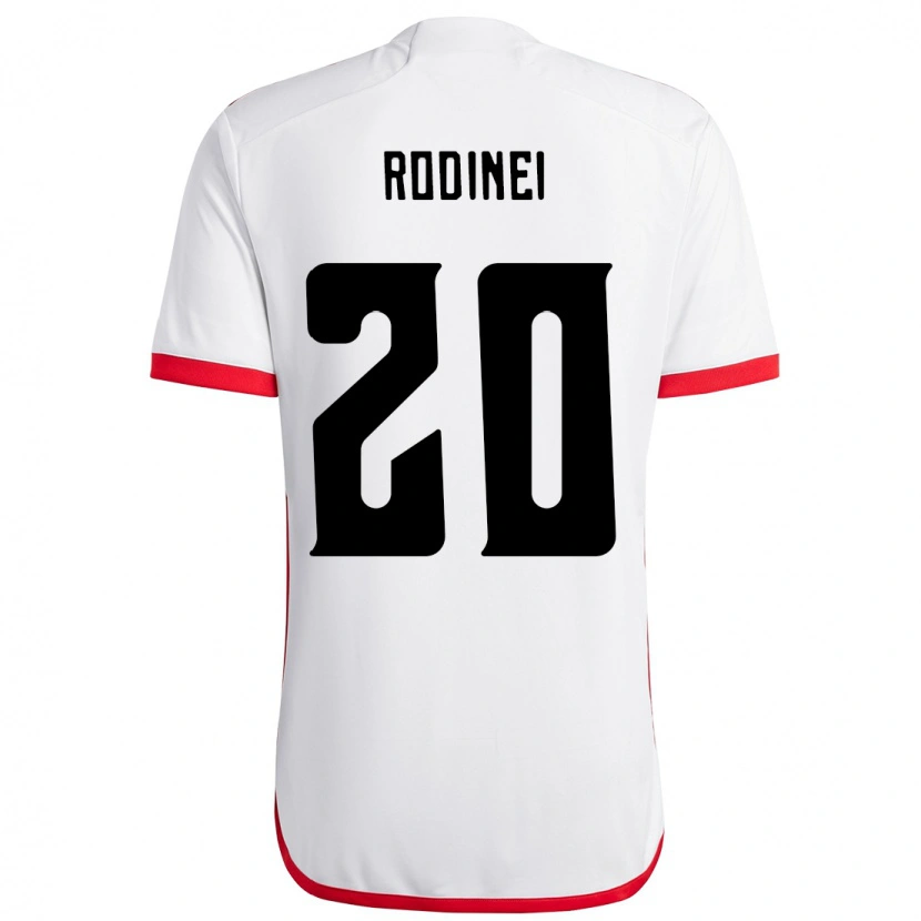 Danxen Hombre Camiseta Rodinei #20 Blanco Rojo 2ª Equipación 2025/26 La Camisa México