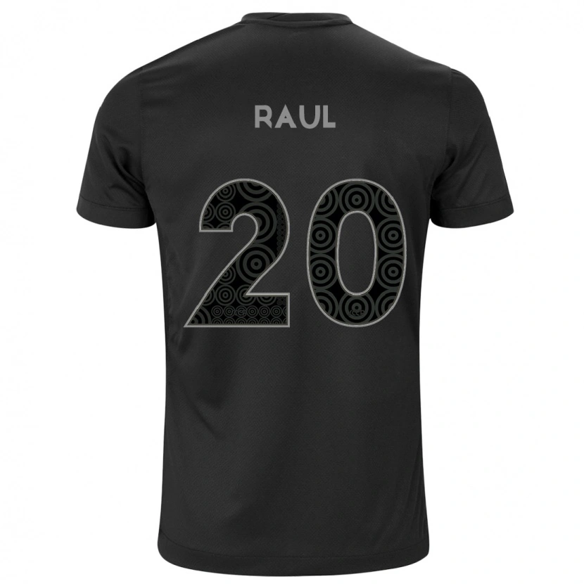 Danxen Hombre Camiseta Pedro Raul #20 Negro Blanco 2ª Equipación 2025/26 La Camisa México