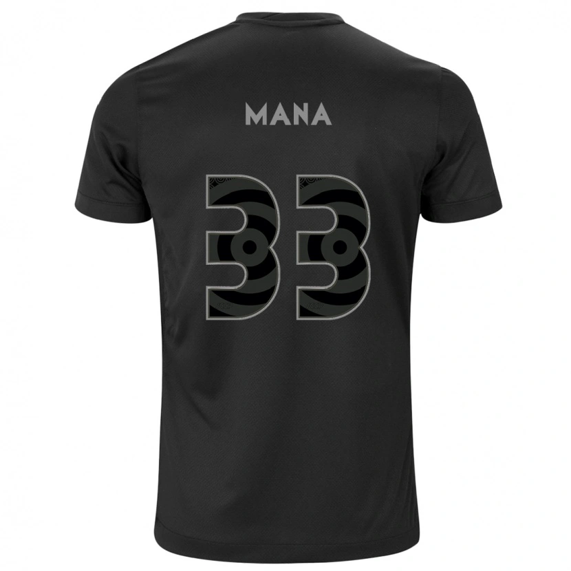 Danxen Hombre Camiseta Léo Mana #33 Blanco Negro 2ª Equipación 2025/26 La Camisa México