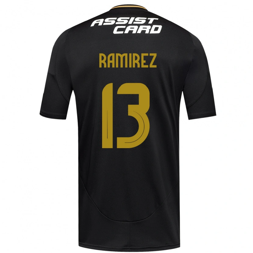 Danxen Hombre Camiseta Fernanda Ramírez #13 Negro Blanco 2ª Equipación 2025/26 La Camisa México