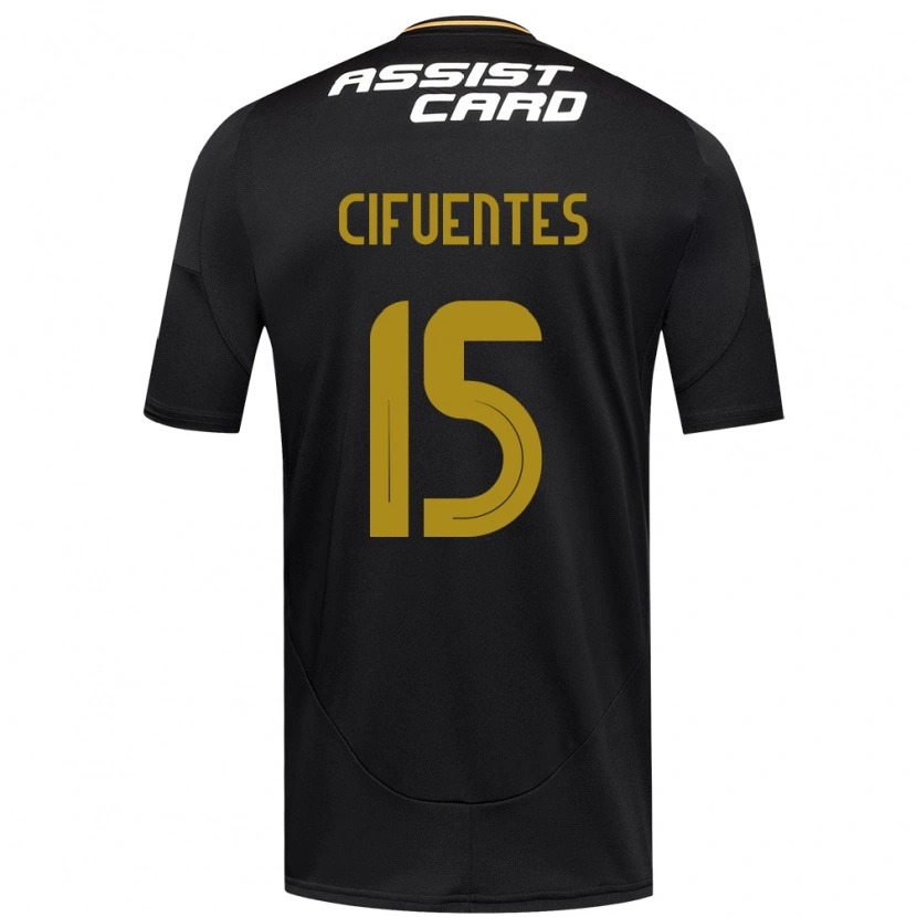 Danxen Hombre Camiseta Anaís Cifuentes #15 Negro Blanco 2ª Equipación 2025/26 La Camisa México