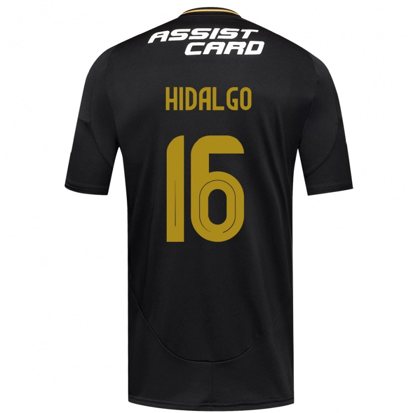 Danxen Hombre Camiseta Fernanda Hidalgo #16 Negro Blanco 2ª Equipación 2025/26 La Camisa México