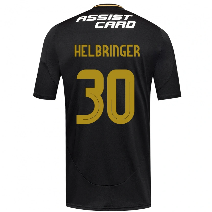 Danxen Hombre Camiseta Aixa Helbringer #30 Negro Blanco 2ª Equipación 2025/26 La Camisa México