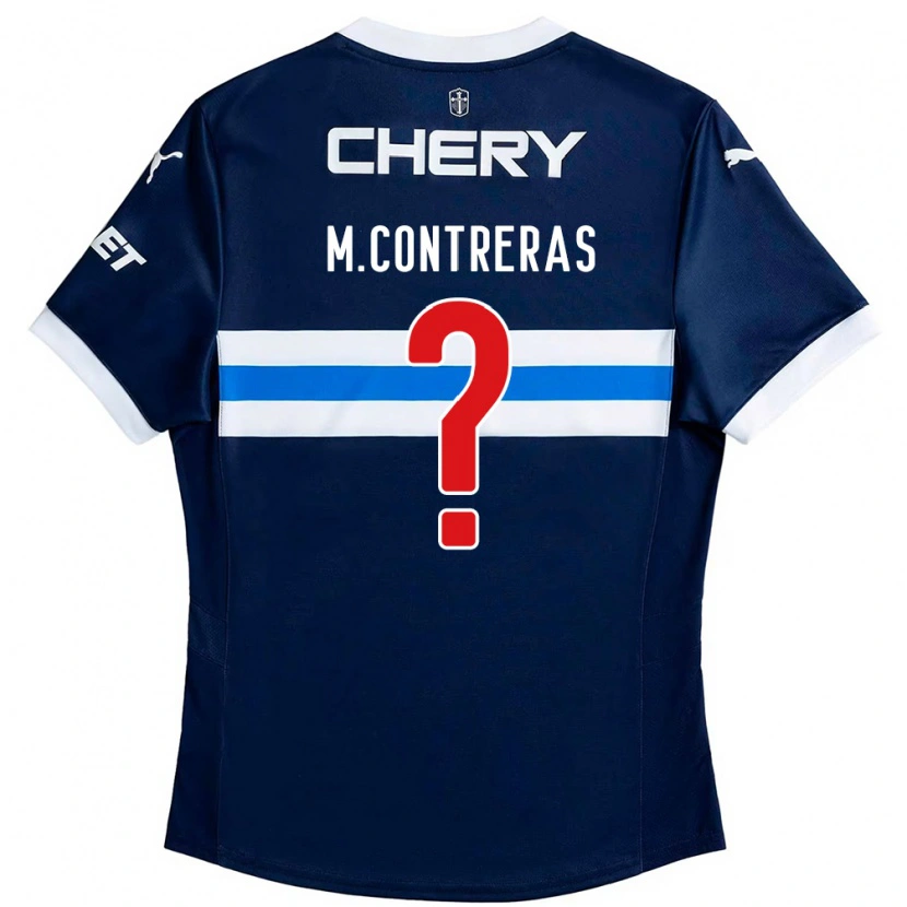 Danxen Hombre Camiseta Mathías Contreras #0 Negro Azul 2ª Equipación 2025/26 La Camisa México