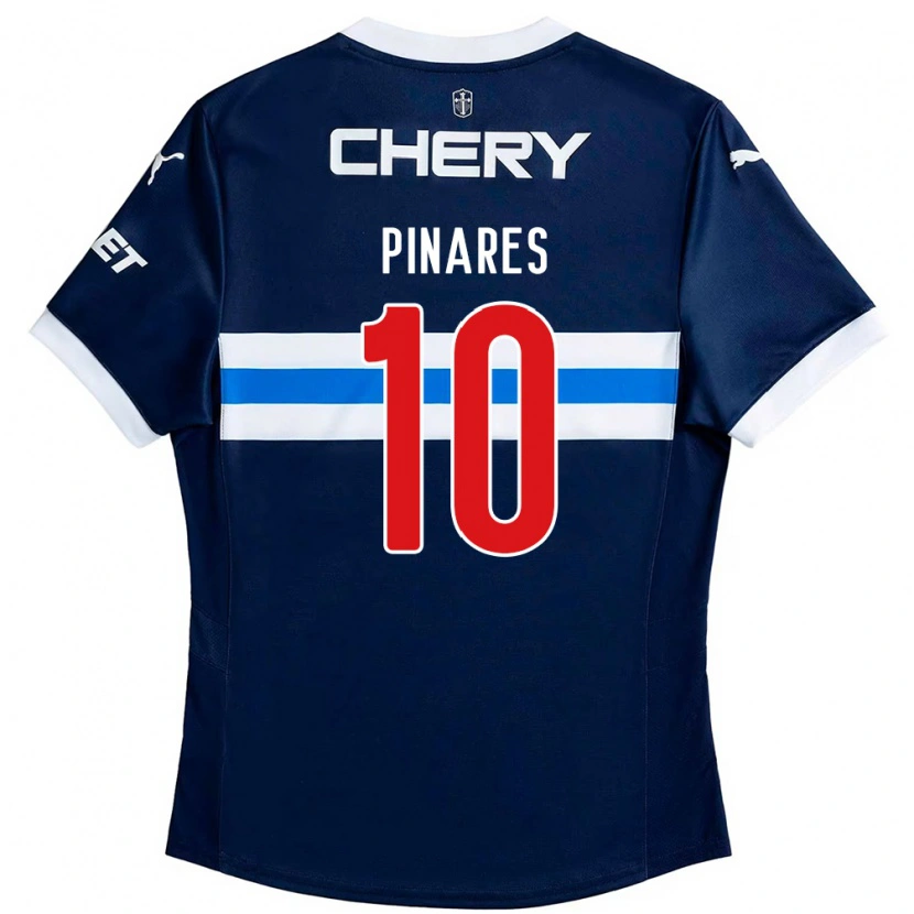 Danxen Hombre Camiseta Cesar Pinares #10 Negro Azul 2ª Equipación 2025/26 La Camisa México
