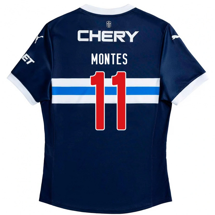 Danxen Hombre Camiseta Clemente Montes #11 Negro Azul 2ª Equipación 2025/26 La Camisa México