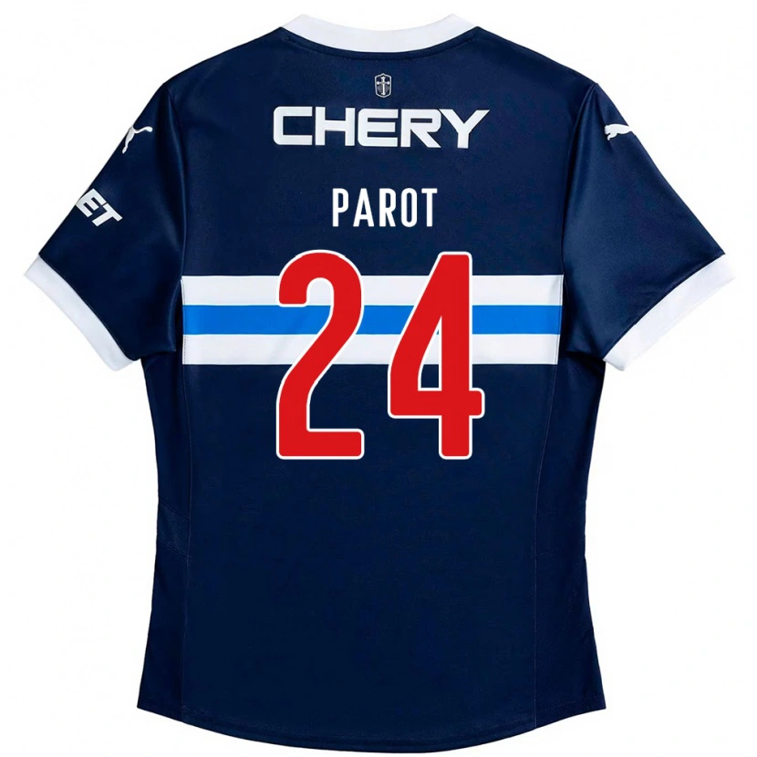 Danxen Hombre Camiseta Alfonso Parot #24 Negro Azul 2ª Equipación 2025/26 La Camisa México