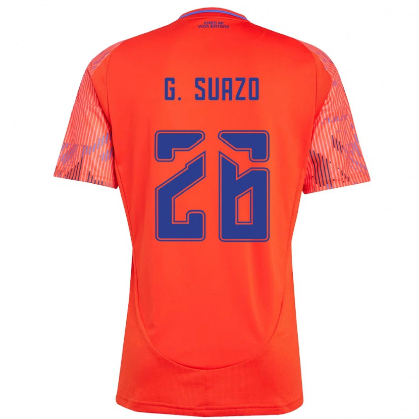 Danxen Hombre Camiseta Grettel Suazo #26 Naranja Rojo 2ª Equipación 2025/26 La Camisa México