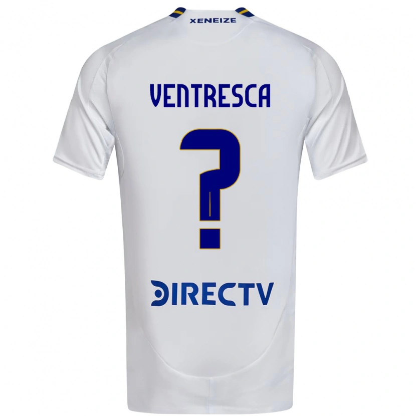 Danxen Hombre Camiseta Fabricio Ventresca #0 Blanco Azul 2ª Equipación 2025/26 La Camisa México