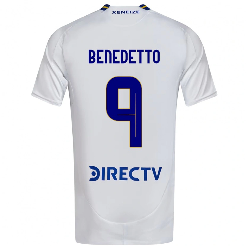 Danxen Hombre Camiseta Dario Benedetto #9 Blanco Azul 2ª Equipación 2025/26 La Camisa México