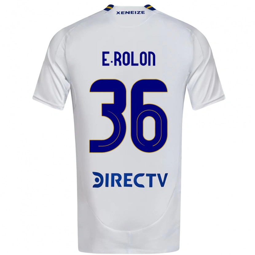 Danxen Hombre Camiseta Esteban Rolón #36 Azul Real Amarillo 2ª Equipación 2025/26 La Camisa México