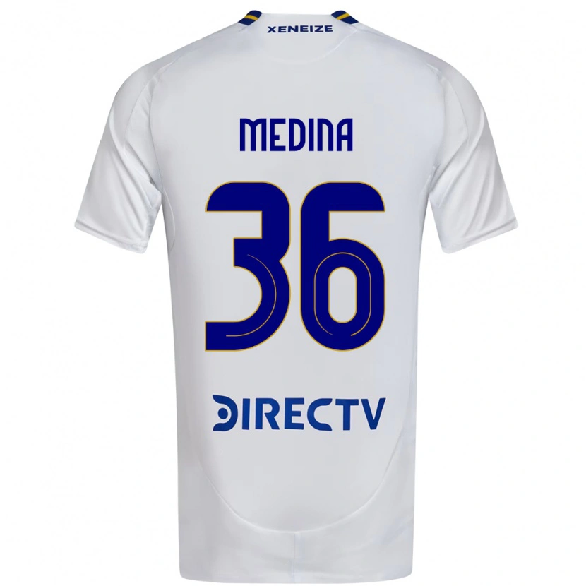 Danxen Hombre Camiseta Cristian Medina #36 Azul Real Amarillo 2ª Equipación 2025/26 La Camisa México