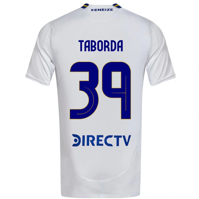 Danxen Hombre Camiseta Vicente Taborda #39 Blanco Azul 2ª Equipación 2025/26 La Camisa México