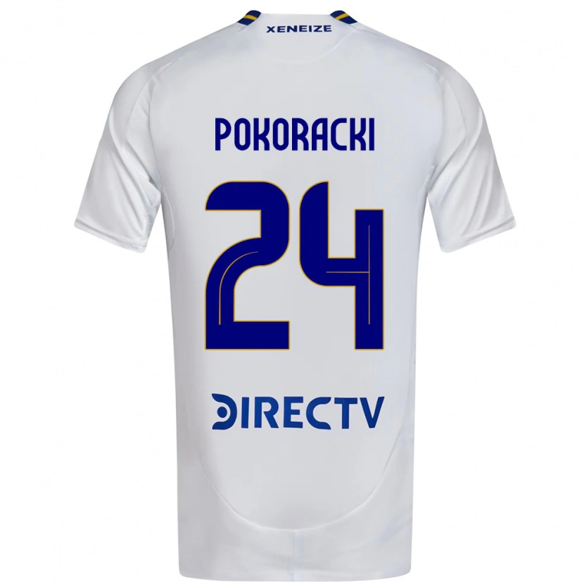 Danxen Hombre Camiseta Belén Pokoracki #24 Azul Real Amarillo 2ª Equipación 2025/26 La Camisa México