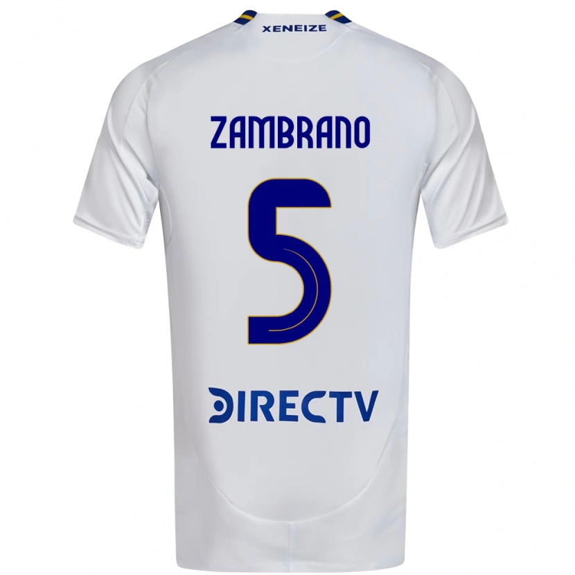 Danxen Hombre Camiseta Carlos Zambrano #5 Azul Real Amarillo 2ª Equipación 2025/26 La Camisa México