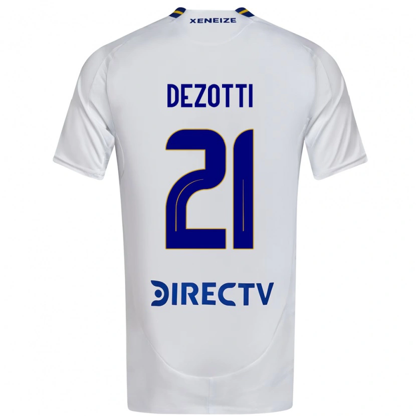 Danxen Hombre Camiseta Martina Dezotti #21 Azul Real Amarillo 2ª Equipación 2025/26 La Camisa México