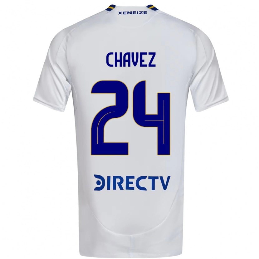Danxen Hombre Camiseta Gabriela Chavez #24 Blanco Azul 2ª Equipación 2025/26 La Camisa México