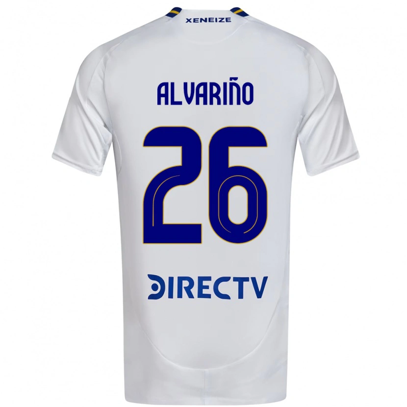 Danxen Hombre Camiseta Alexis Alvariño #26 Blanco Azul 2ª Equipación 2025/26 La Camisa México