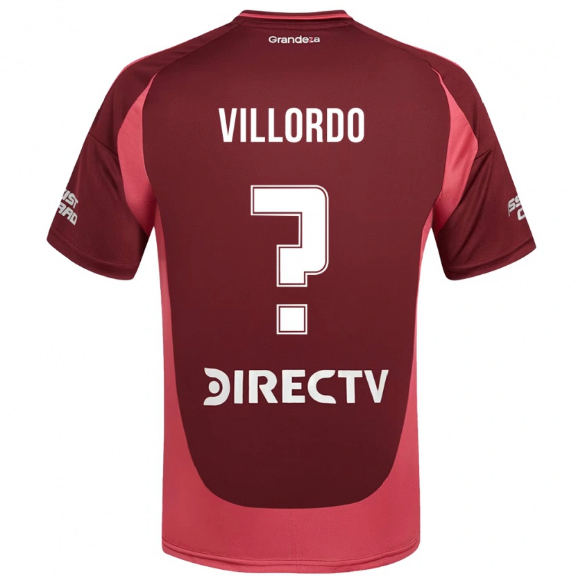 Danxen Hombre Camiseta Juan Villordo #0 Borgoña Magenta 2ª Equipación 2025/26 La Camisa México