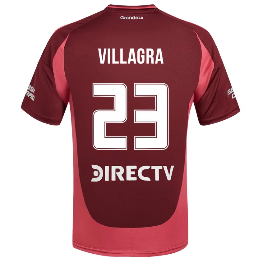 Danxen Hombre Camiseta Rodrigo Villagra #23 Borgoña Magenta 2ª Equipación 2025/26 La Camisa México