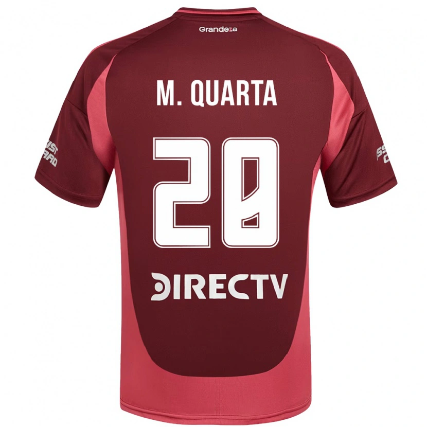 Danxen Hombre Camiseta Lucas Martínez Quarta #28 Borgoña Magenta 2ª Equipación 2025/26 La Camisa México