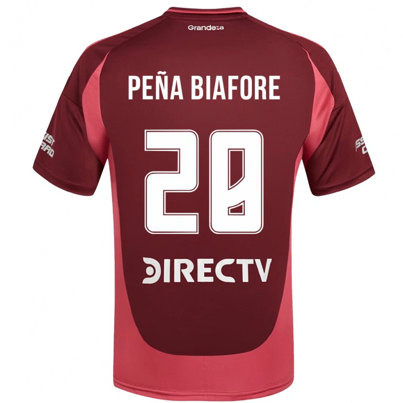 Danxen Hombre Camiseta Felipe Pena Biafore #28 Borgoña Magenta 2ª Equipación 2025/26 La Camisa México