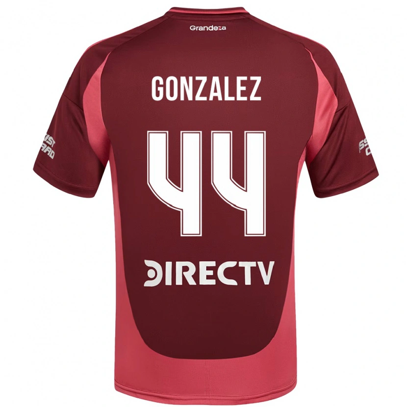 Danxen Hombre Camiseta Alexis González #44 Borgoña Magenta 2ª Equipación 2025/26 La Camisa México
