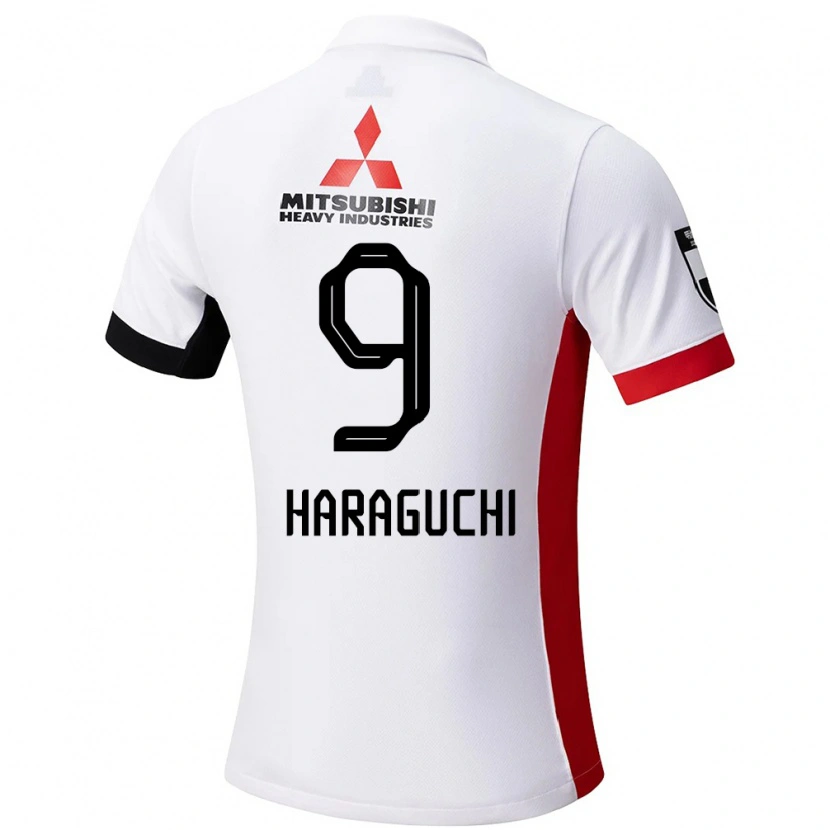 Danxen Hombre Camiseta Genki Haraguchi #9 Blanco Negro 2ª Equipación 2025/26 La Camisa México