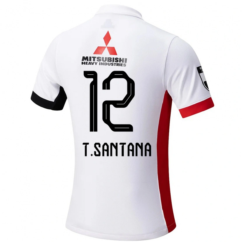Danxen Hombre Camiseta Thiago #12 Blanco Negro 2ª Equipación 2025/26 La Camisa México