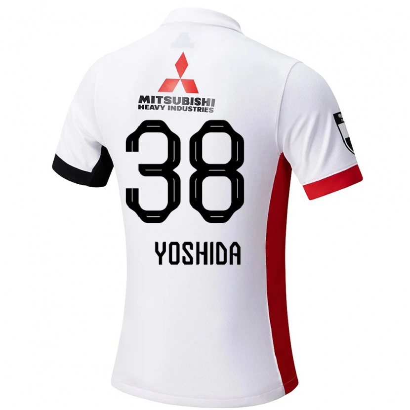 Danxen Hombre Camiseta Masanobu Yoshida #38 Rojo Blanco 2ª Equipación 2025/26 La Camisa México