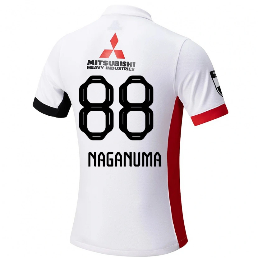 Danxen Hombre Camiseta Yoichi Naganuma #88 Rojo Blanco 2ª Equipación 2025/26 La Camisa México