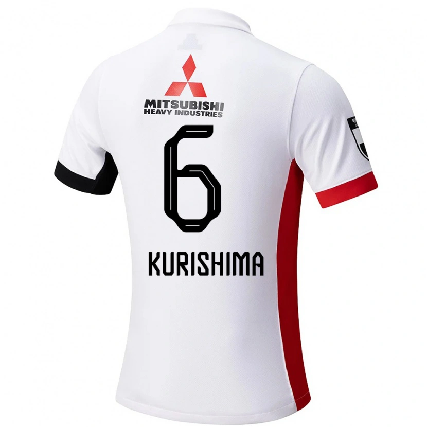 Danxen Hombre Camiseta Akari Kurishima #6 Blanco Negro 2ª Equipación 2025/26 La Camisa México
