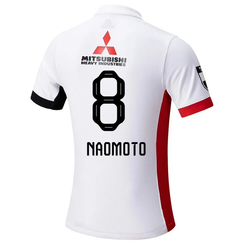 Danxen Hombre Camiseta Hikaru Naomoto #8 Rojo Blanco 2ª Equipación 2025/26 La Camisa México
