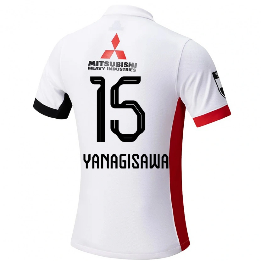 Danxen Hombre Camiseta Saki Yanagisawa #15 Rojo Blanco 2ª Equipación 2025/26 La Camisa México