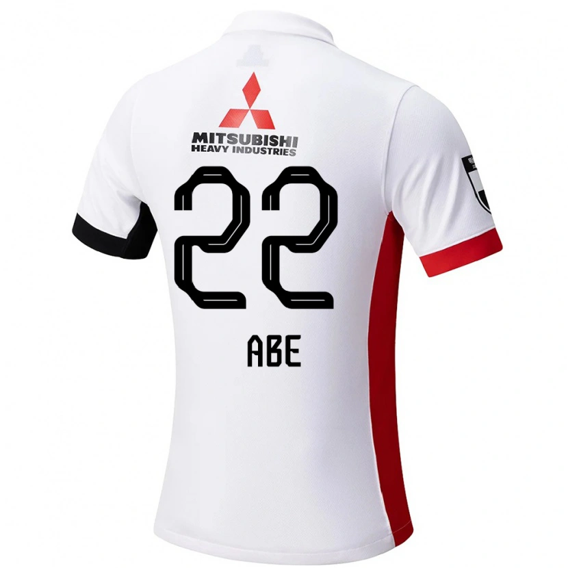 Danxen Hombre Camiseta Yuki Abe #22 Rojo Blanco 2ª Equipación 2025/26 La Camisa México