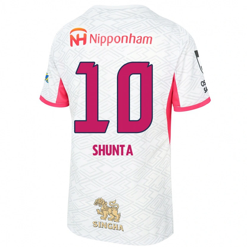 Danxen Hombre Camiseta Shunta Tanaka #10 Rosa Sakura Blanco 2ª Equipación 2025/26 La Camisa México