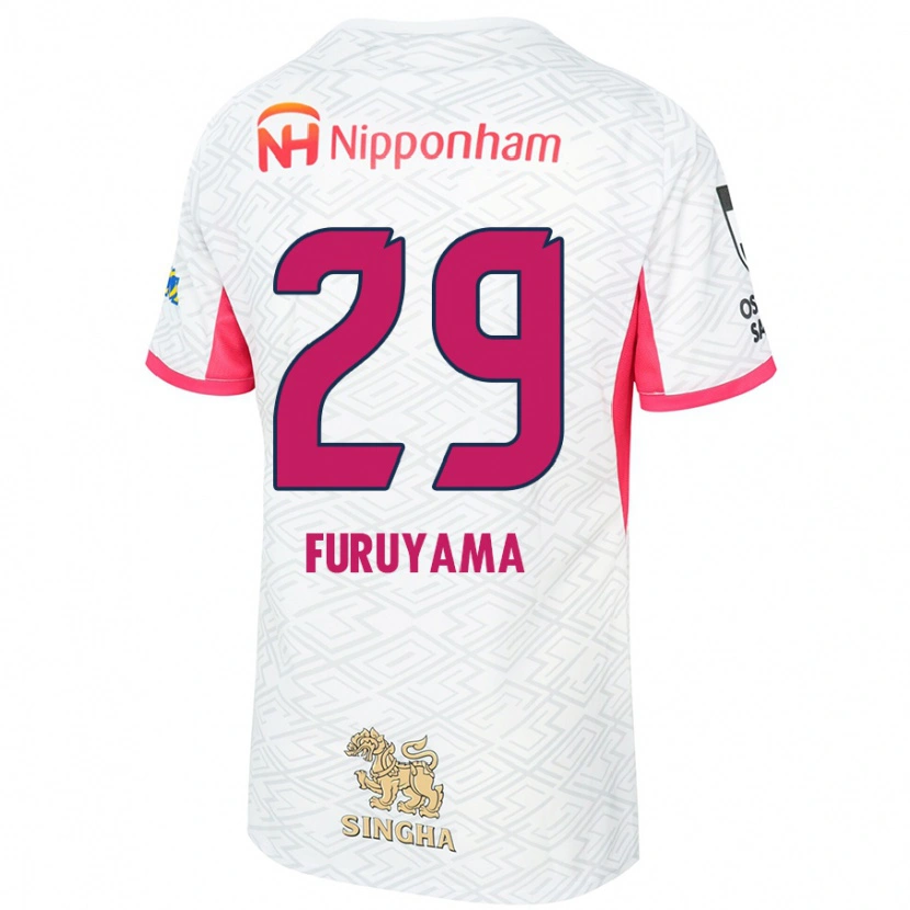 Danxen Hombre Camiseta Kengo Furuyama #29 Rosa Sakura Blanco 2ª Equipación 2025/26 La Camisa México