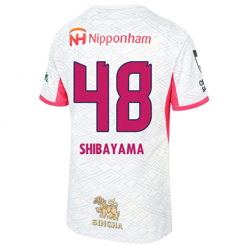 Danxen Hombre Camiseta Masaya Shibayama #48 Rosa Sakura Blanco 2ª Equipación 2025/26 La Camisa México