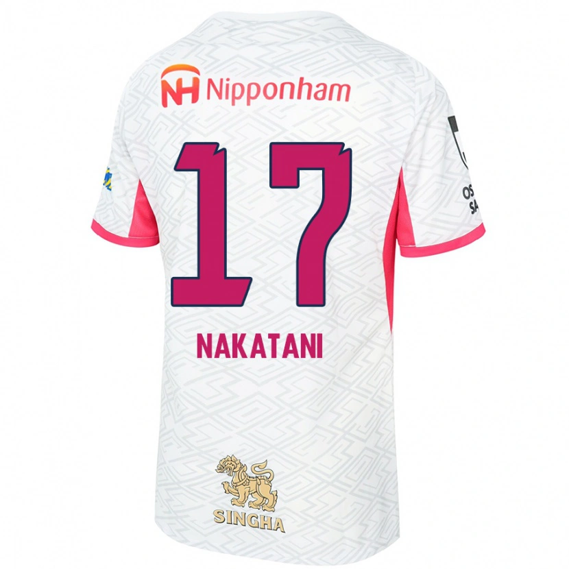 Danxen Hombre Camiseta Rina Nakatani #17 Rosa Sakura Blanco 2ª Equipación 2025/26 La Camisa México