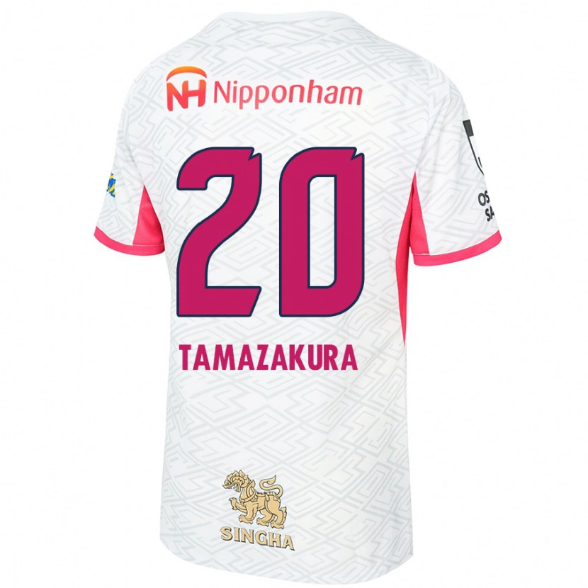Danxen Hombre Camiseta Kotono Tamazakura #20 Rosa Sakura Blanco 2ª Equipación 2025/26 La Camisa México