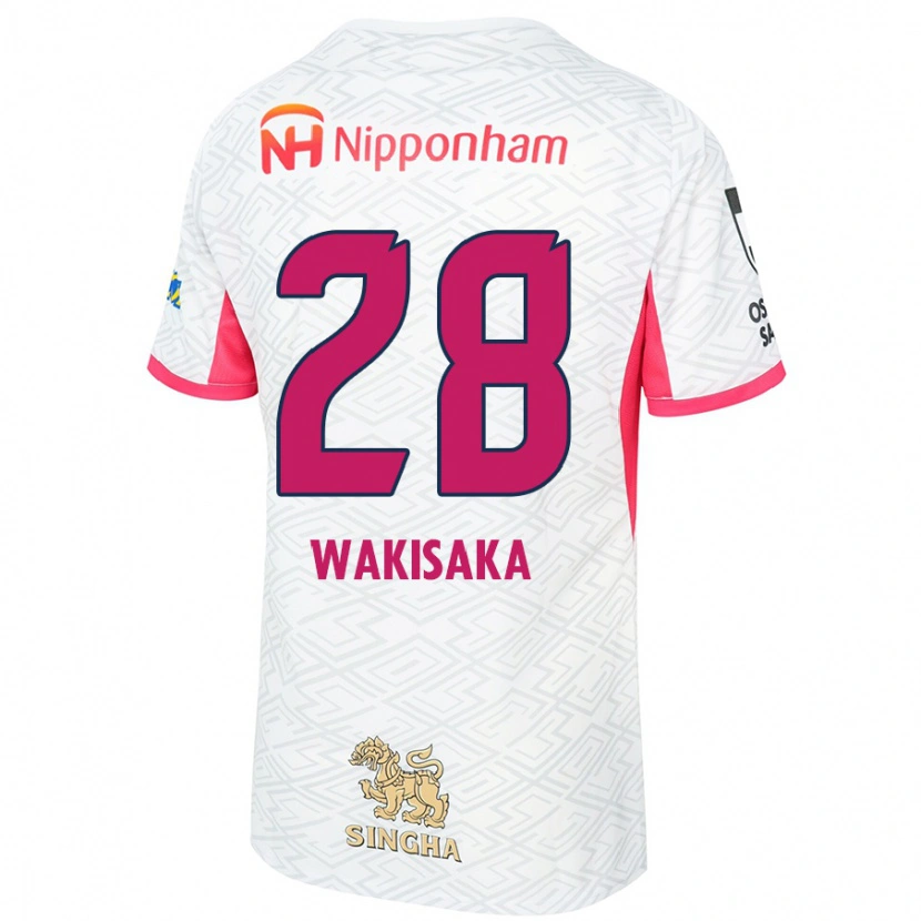 Danxen Hombre Camiseta Reina Wakisaka #28 Rosa Sakura Blanco 2ª Equipación 2025/26 La Camisa México